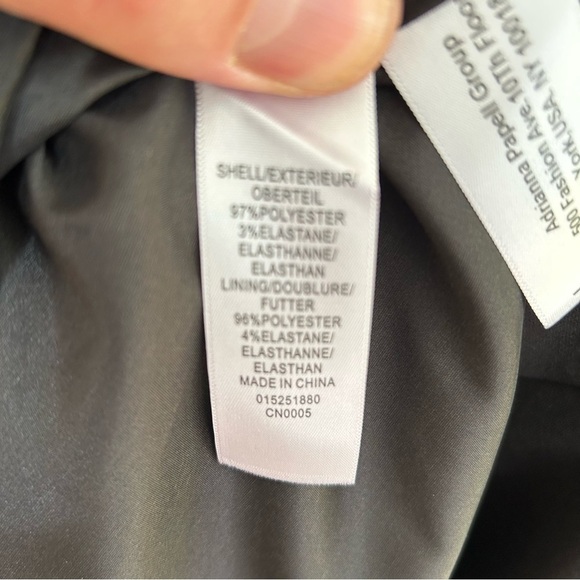 New Adrianna Papell Knotted Shoulder with Draped Waist Sheath Dress Black Sz 14 - Picture 8 of 10